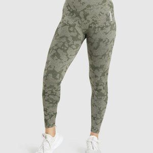 Gymshark Adapt Camo Seamless Leggings Women's Small Green